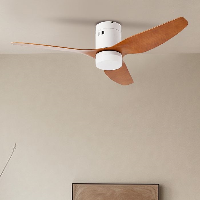 ZEVENTI - LED plafonski ventilator PADUA LED/18W/230V 3000-6000K Wi-Fi Tuya bela/braon + daljinski upravljač
