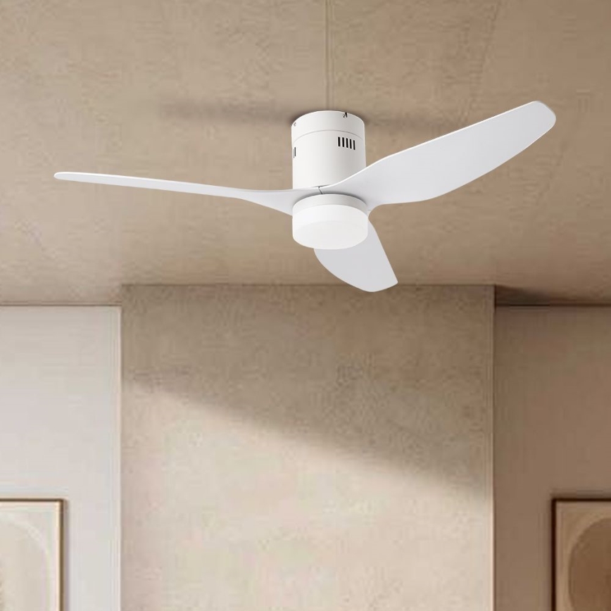 ZEVENTI - LED plafonski ventilator PADUA LED/18W/230V 3000-6000K Wi-Fi Tuya bela + daljinski upravljač