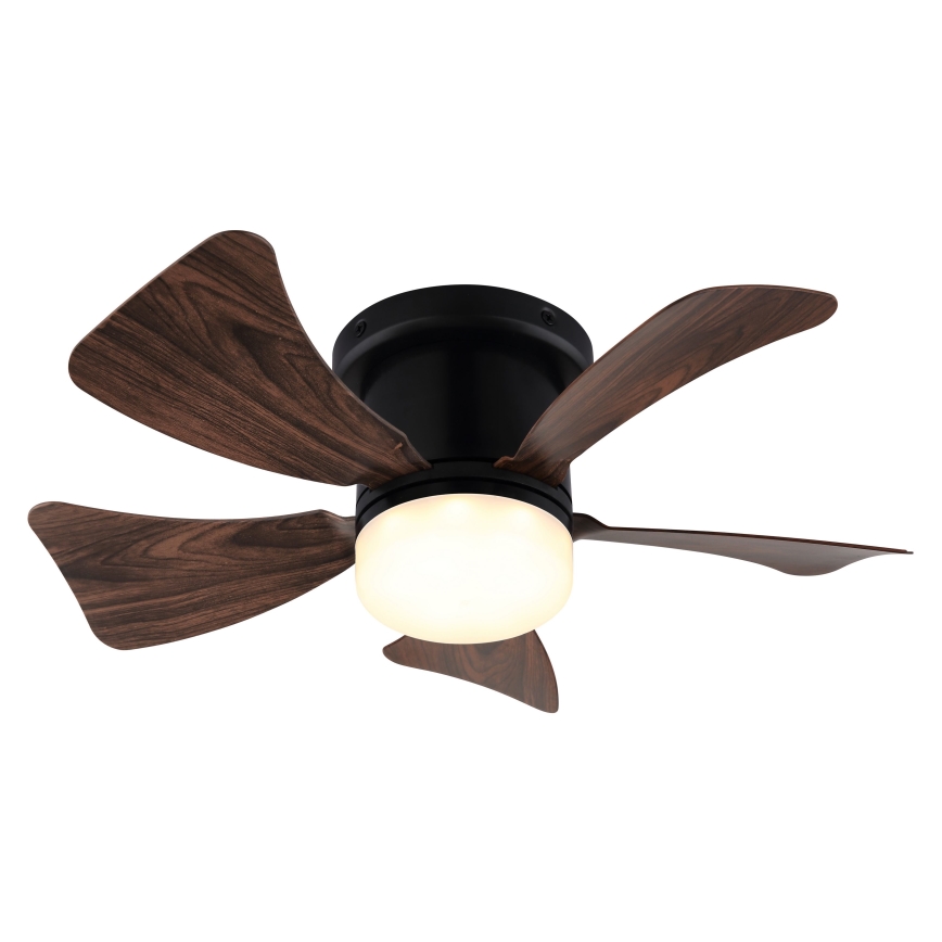 ZEVENTI - LED prigušiva plafonski ventilator MUNDAKA LED/10W/230V 3000-6500K braon + daljinski upravljač