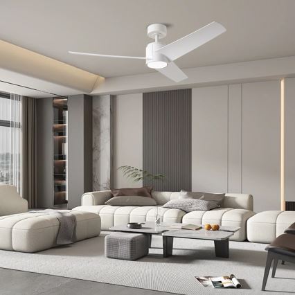 ZEVENTI - LED plafonski ventilator ORVIETO LED/18W/230V 3000-6000K Wi-Fi Tuya bela + daljinski upravljač