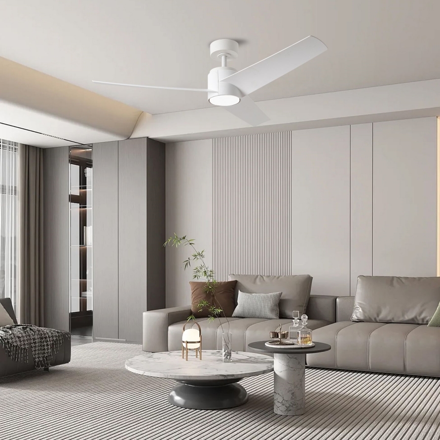 ZEVENTI - LED plafonski ventilator ORVIETO LED/18W/230V 3000-6000K Wi-Fi Tuya bela + daljinski upravljač