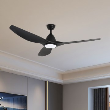 ZEVENTI - LED stropni ventilator URBINO LED/20W/230V 3000-6000K Wi-Fi Tuya crna + daljinski upravljač