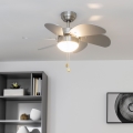 ZEVENTI - Plafonski ventilator FAMARA 1xE14/60W/230V siva