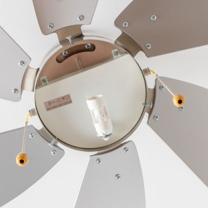 ZEVENTI - Plafonski ventilator FAMARA 1xE14/60W/230V siva