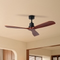 ZEVENTI - Plafonski ventilator LIONI Wi-Fi Tuya crna/hrast + daljinski upravljač