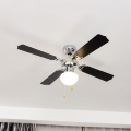 ZEVENTI - Plafonski ventilator NAVAGIO 1xE27/60W/230V crna/bela