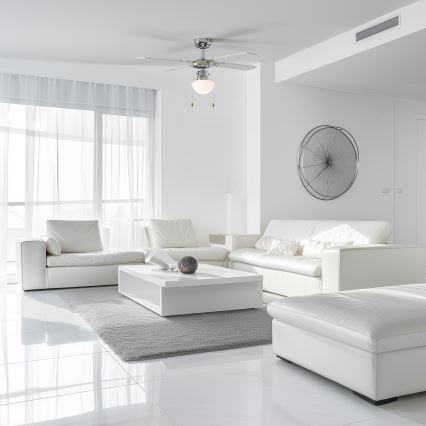 ZEVENTI - Plafonski ventilator NAVAGIO 1xE27/60W/230V crna/bela