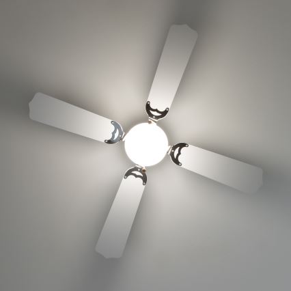 ZEVENTI - Plafonski ventilator NAVAGIO 1xE27/60W/230V crna/bela