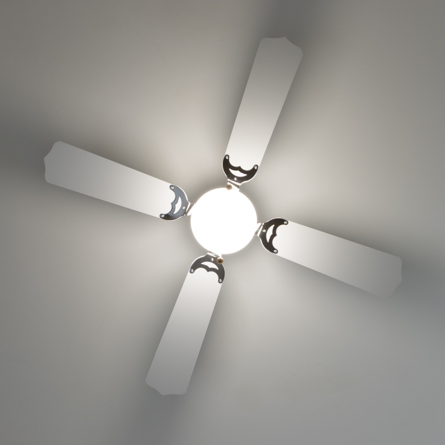ZEVENTI - Plafonski ventilator NAVAGIO 1xE27/60W/230V crna/bela