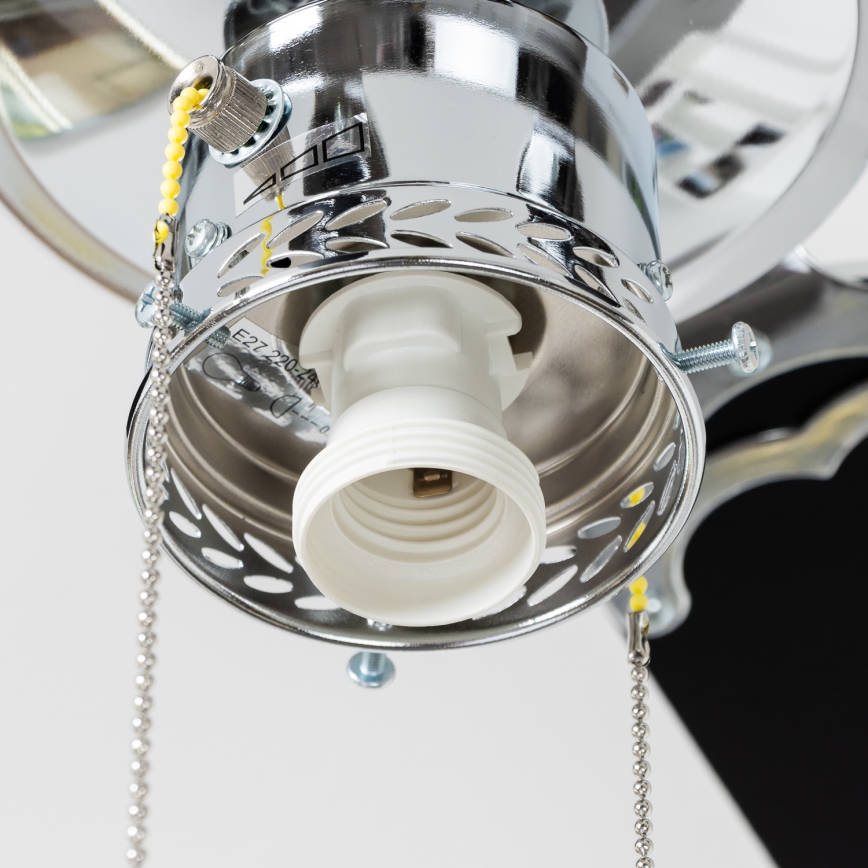 ZEVENTI - Plafonski ventilator NAVAGIO 1xE27/60W/230V crna/bela