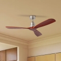 ZEVENTI - Stropni ventilator LIONI Wi‑Fi Tuya mat hrom/hrast + daljinski upravljač