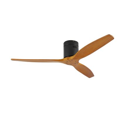 ZEVENTI - Plafonski ventilator SPELLO Wi-Fi Tuya crna/hrast + daljinski upravljač