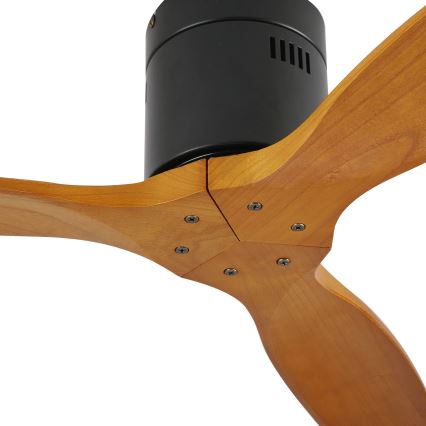 ZEVENTI - Plafonski ventilator SPELLO Wi-Fi Tuya crna/hrast + daljinski upravljač