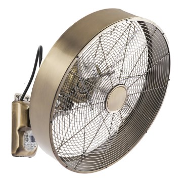 ZEVENTI - Zidni ventilator FANNY 50W/230V brončani + daljinsko upravljanje