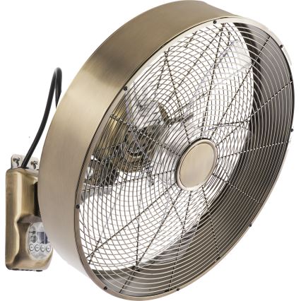 ZEVENTI - Zidni ventilator FANNY 50W/230V brončani + daljinsko upravljanje