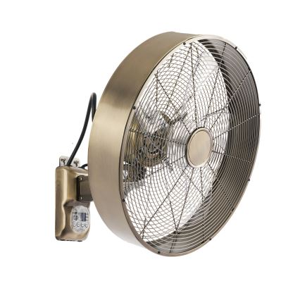 ZEVENTI - Zidni ventilator FANNY 50W/230V brončani + daljinsko upravljanje