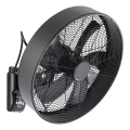 ZEVENTI - Zidni ventilator FANNY 50W/230V crni + daljinski upravljač