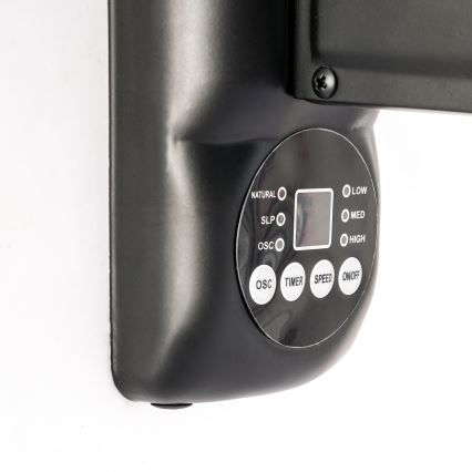 ZEVENTI - Zidni ventilator FANNY 50W/230V crni + daljinski upravljač