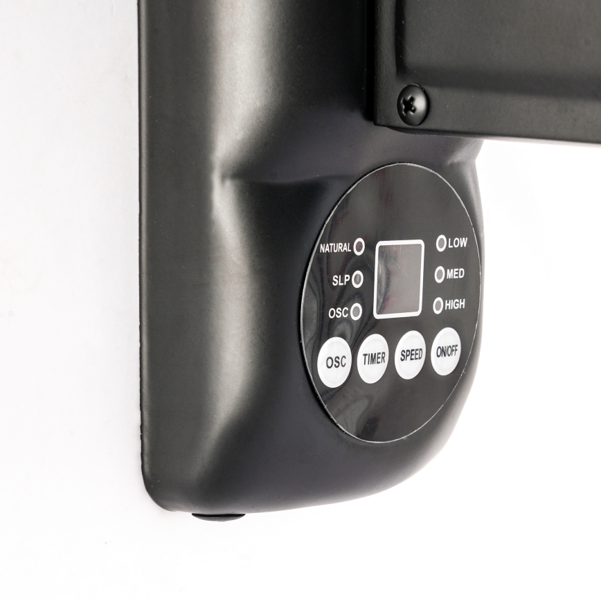 ZEVENTI - Zidni ventilator FANNY 50W/230V crni + daljinski upravljač