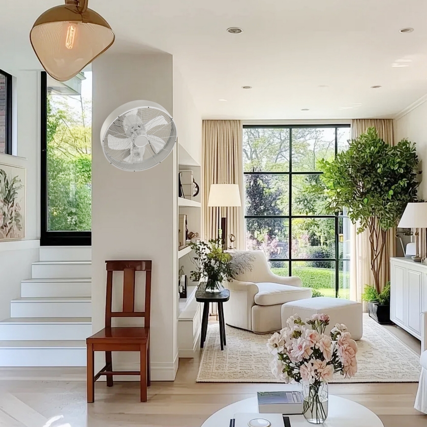 ZEVENTI - Zidni ventilator FANNY 50W/230V mat hrom + daljinski upravljač