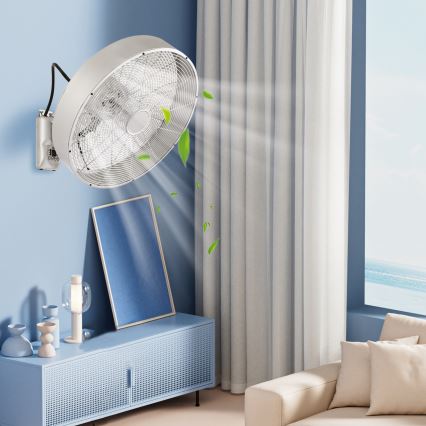 ZEVENTI - Zidni ventilator FANNY 50W/230V mat hrom + daljinski upravljač