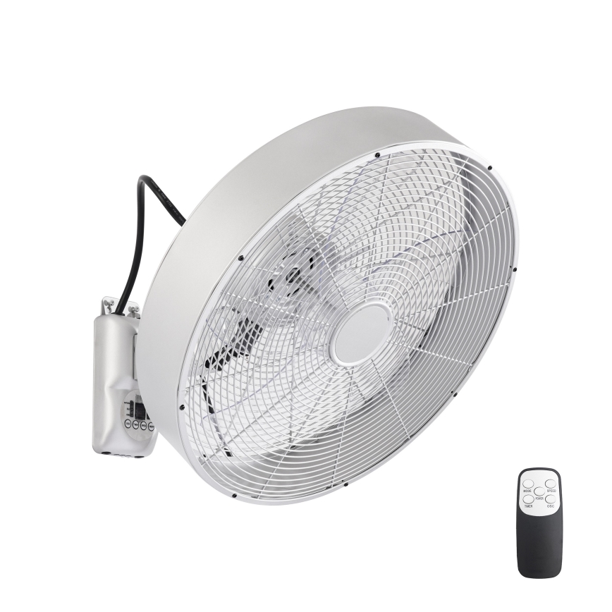 ZEVENTI - Zidni ventilator FANNY 50W/230V mat hrom + daljinski upravljač