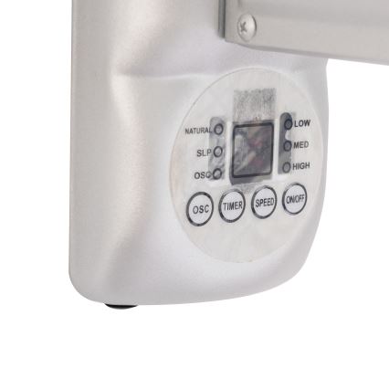 ZEVENTI - Zidni ventilator FANNY 50W/230V mat hrom + daljinski upravljač