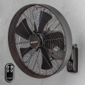 ZEVENTI - Zidni ventilator FREEZE 50W/230V, prečnik 40 cm, crna/smeđa + daljinski upravljač