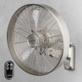 ZEVENTI - Zidni ventilator FREEZE 50W/230V, prečnik 40 cm, mat hrom + daljinski upravljač