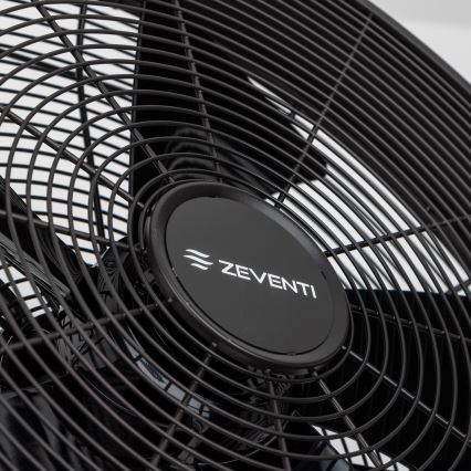 ZEVENTI - Zidni ventilator FREEZE 50W/230V prečnika 40 cm, crni + daljinski upravljač