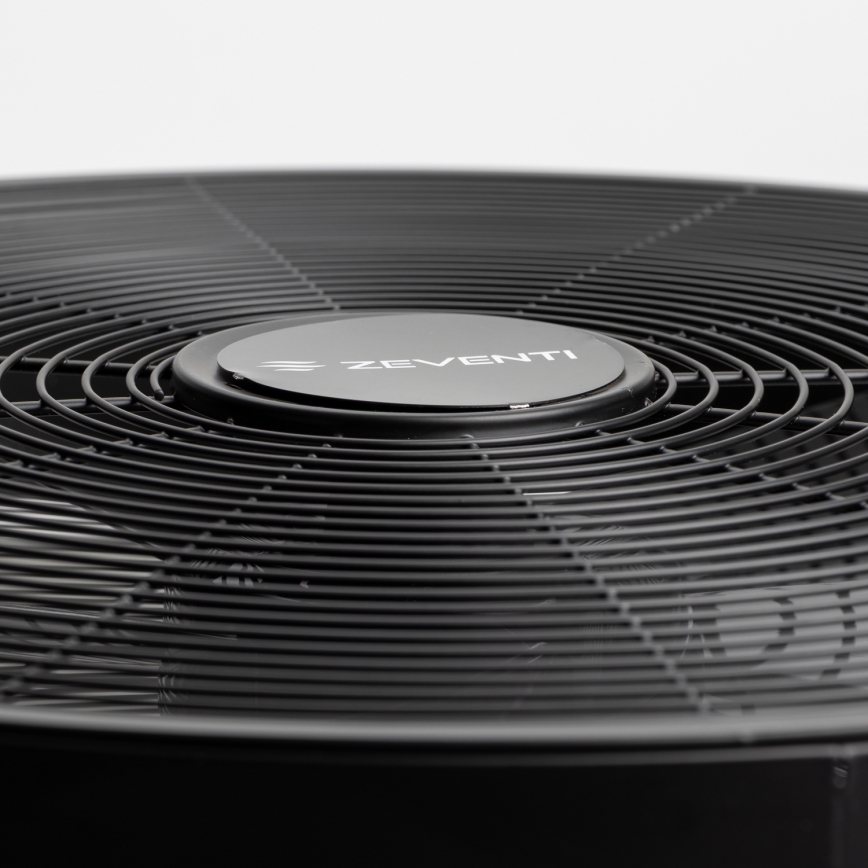 ZEVENTI - Zidni ventilator FREEZE 50W/230V prečnika 40 cm, crni + daljinski upravljač