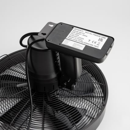 ZEVENTI - Zidni ventilator FREEZE 50W/230V prečnika 40 cm, crni + daljinski upravljač