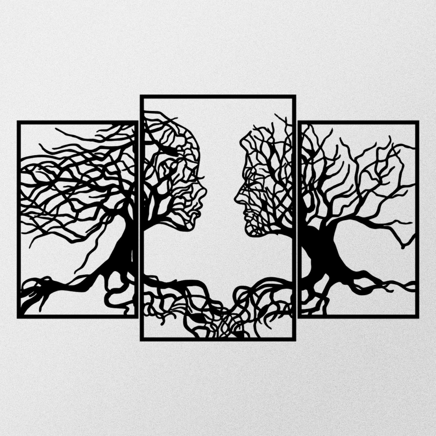 Zidna dekoracija 116x71 cm — Drvo života, metal