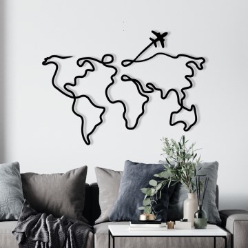 Zidna dekoracija 60x42 cm — metalna mapa