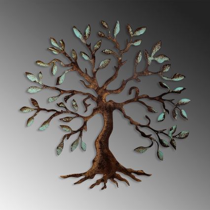 Zidna dekoracija 60x60 cm — metalno stablo