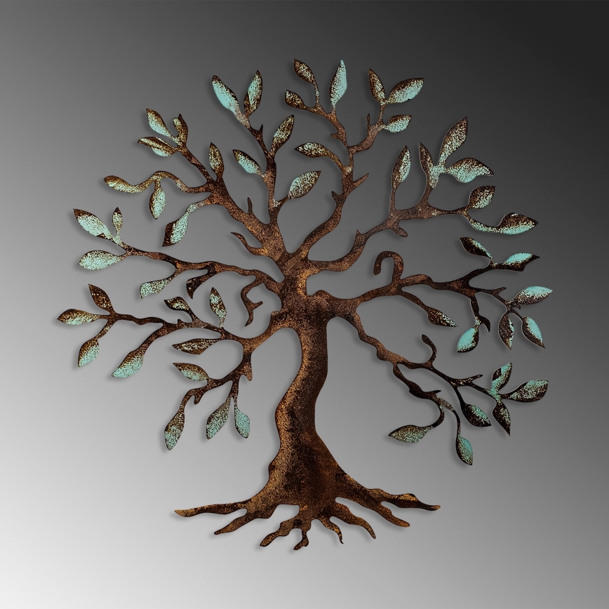 Zidna dekoracija 60x60 cm — metalno stablo