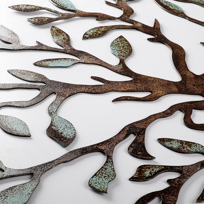 Zidna dekoracija 60x60 cm — metalno stablo