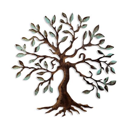 Zidna dekoracija 60x60 cm — metalno stablo