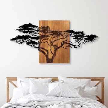 Zidna dekoracija 70x144 cm — stablo, drvo/metal