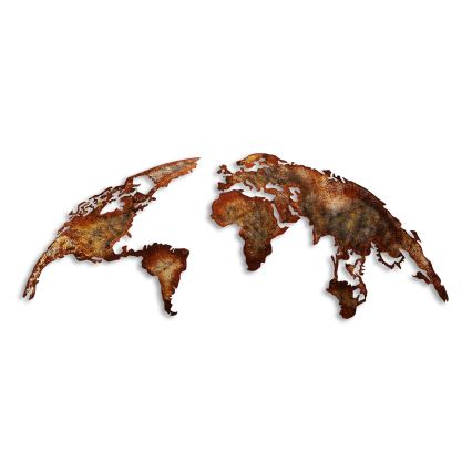 Zidna dekoracija, set od 2 kom, 150x59, planeta, metal