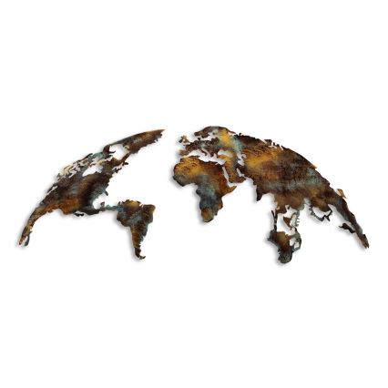 Zidna dekoracija, set od 2 komada, 150 x 59 cm, motiv planeta, metal