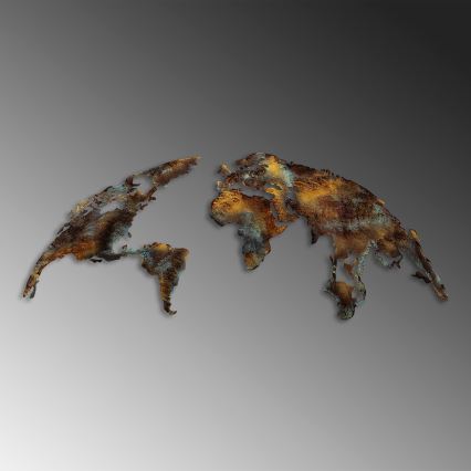 Zidna dekoracija, set od 2 komada, 150 x 59 cm, motiv planeta, metal