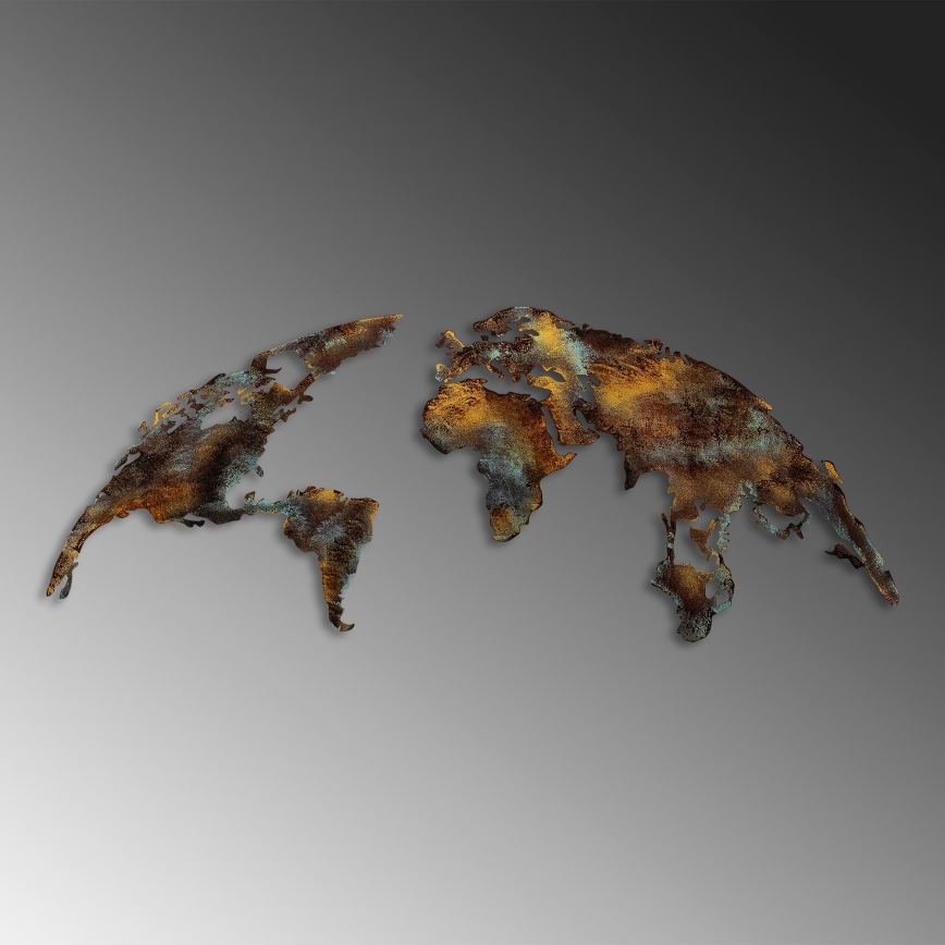 Zidna dekoracija, set od 2 komada, 150 x 59 cm, motiv planeta, metal