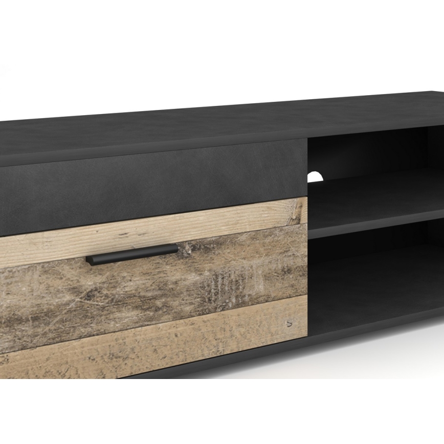Zidna garnitura BRICK braon/crna
