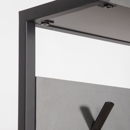 Zidna garnitura za predsoblje NOMAD 182x78 cm crna/antracit