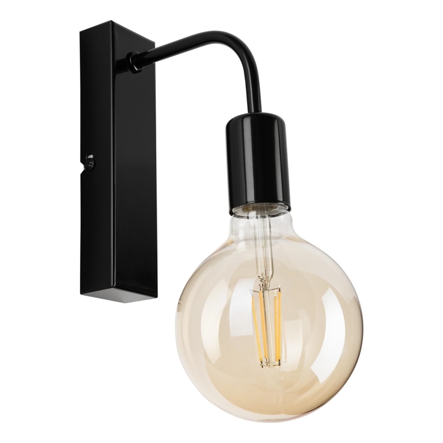 Zidna lampa ASTRID 1xE27/60W/230V sjajna crna