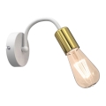 Zidna lampa DOW 1xE27/60W/230V bela/zlatna