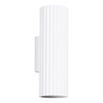 Zidna lampa KARBON 2xGU10/10W/230V bela
