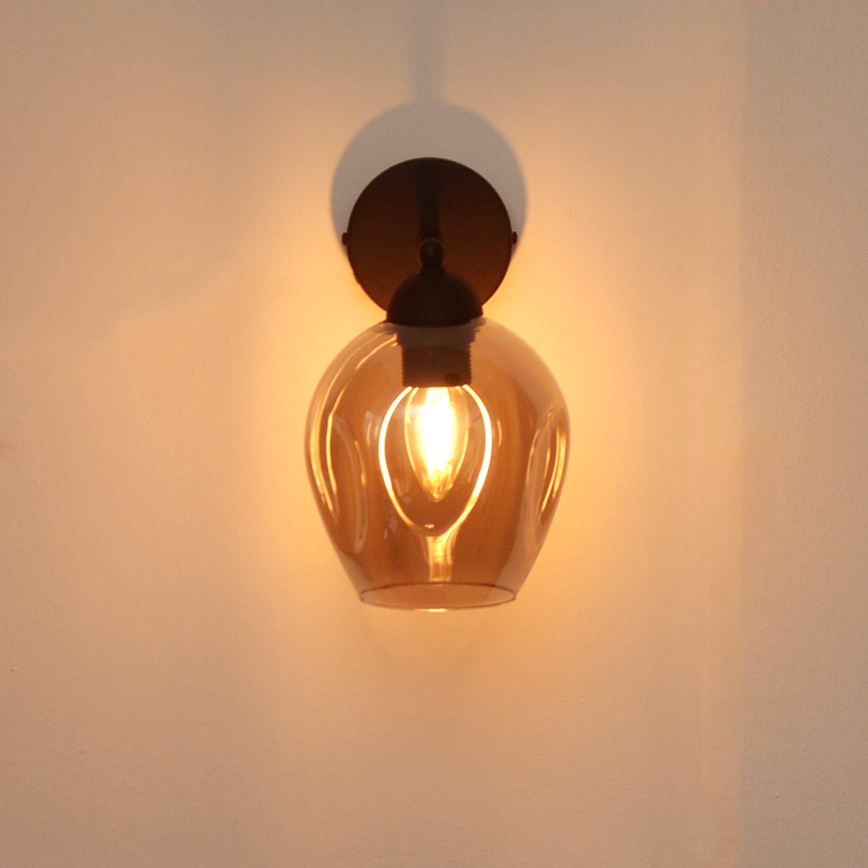 Zidna lampa LILI 1xE27/15W/230V crna/siva