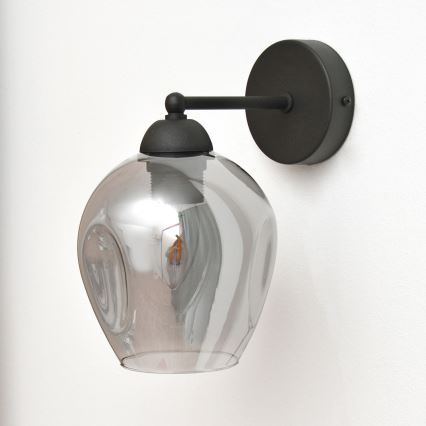 Zidna lampa LILI 1xE27/15W/230V crna/siva
